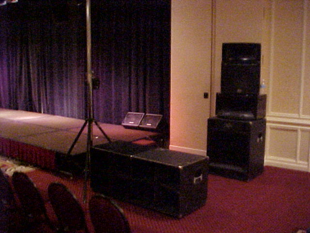 Stage left - FHO Mains, Subs and some stage monitors